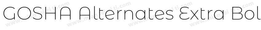 GOSHA Alternates Extra Bold Italic字体转换